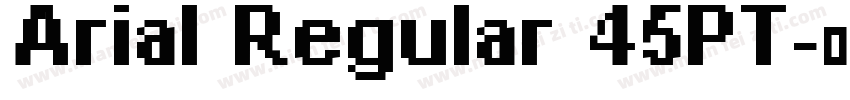 Arial Regular 45PT字体转换